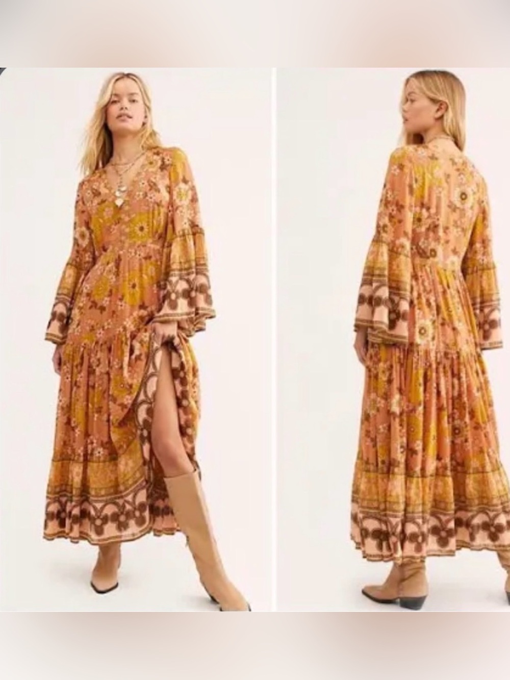 Spell & The Gypsy Collective Buttercup Gown XS Floral Boho Maxi Dress